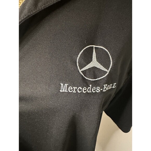 Mercedez Benz Men’s Clique Black Polo Shirt Short Sleeve Size Large - Picture 2 of 7
